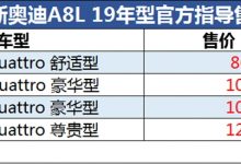 新车:2019款全新奥迪A8L上市,售86.88万元起,你会入手吗?-汽车生活365