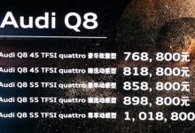 新车资讯:奥迪Q8正式上市,汽车报价76.88-101.88万元-汽车生活365
